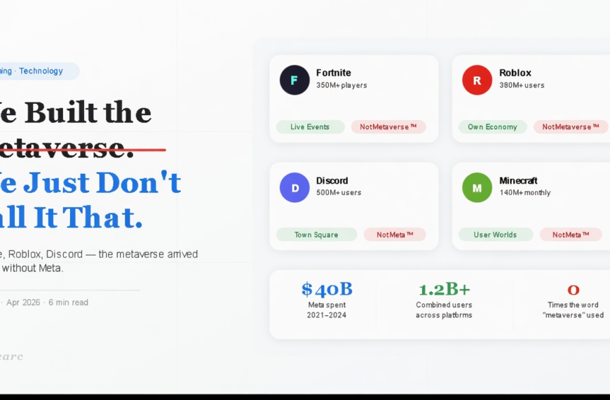 We Built the Metaverse. We Just Don’t Call It That Anymore.